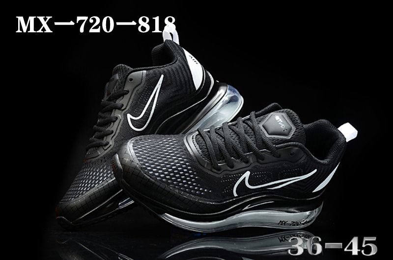 Women Nike Air Max 720-818 Black White Shoes - Click Image to Close